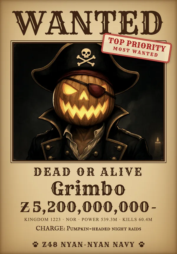 WANTED: Grimbo — bounty Ƶ5,200,000,000