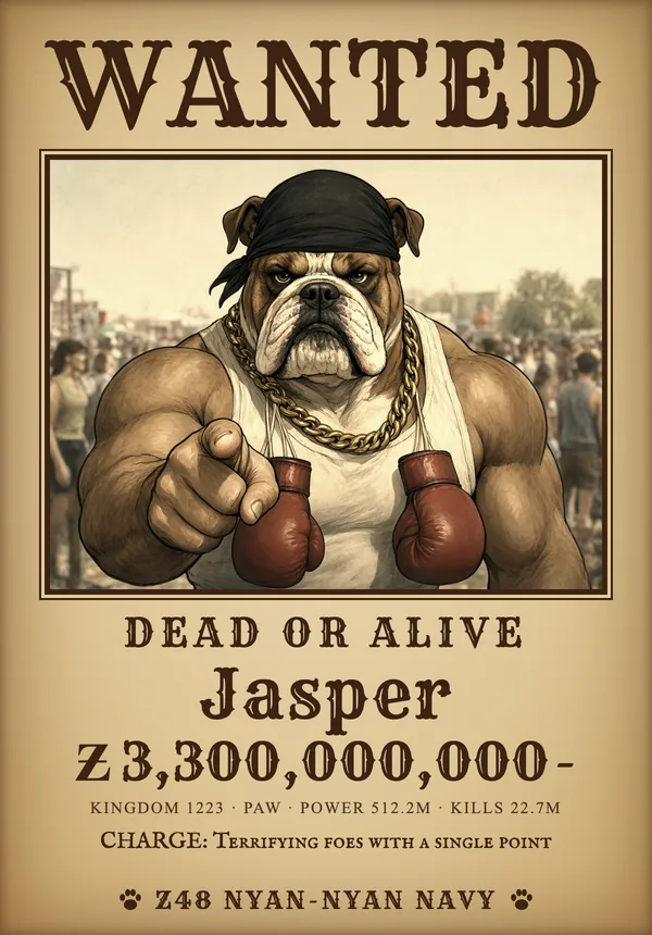 WANTED: Jasper — bounty Ƶ3,300,000,000