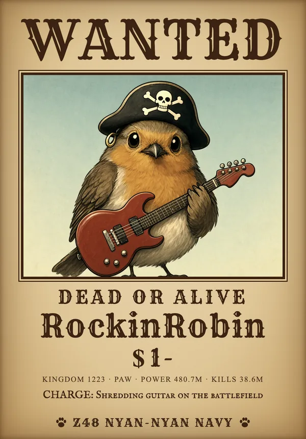 WANTED: RockinRobin — bounty $1